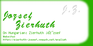 jozsef zierhuth business card